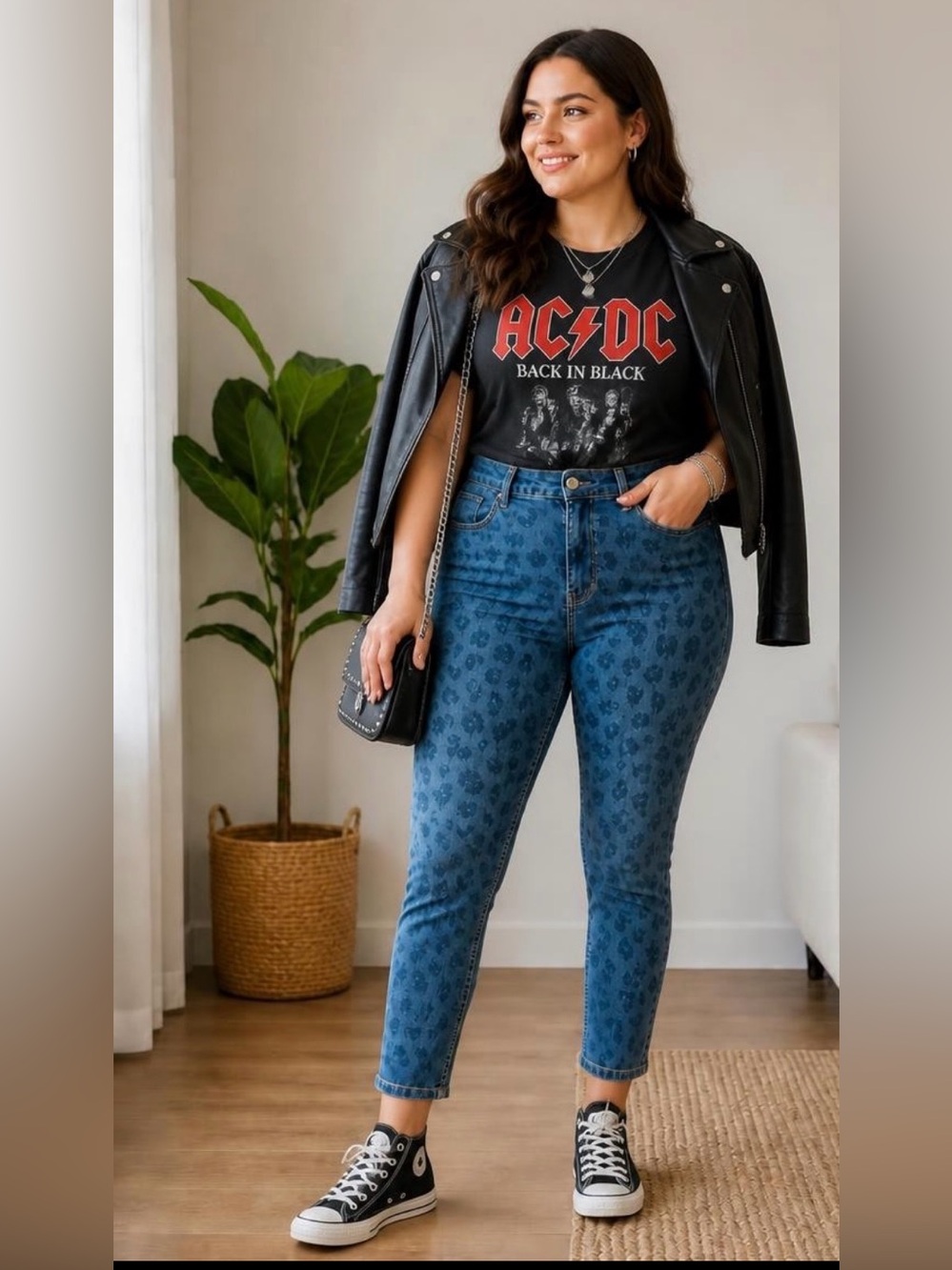 G by Giuliana High-Rise Blue Floral-Print Jeans